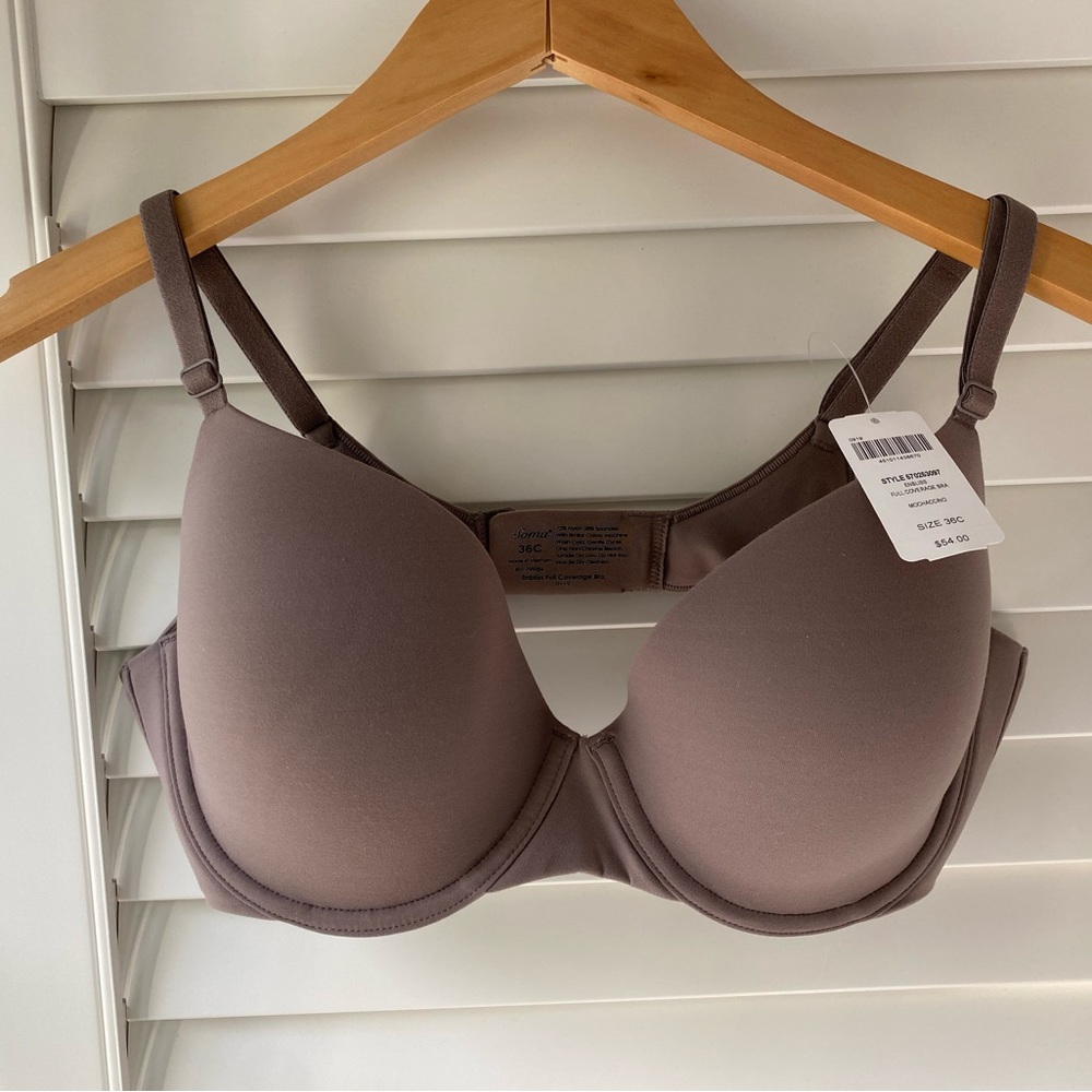 NWT Soma Intimates Enbliss Full Coverage Underwire Bra in Mochaccino (Mauve) 36C
